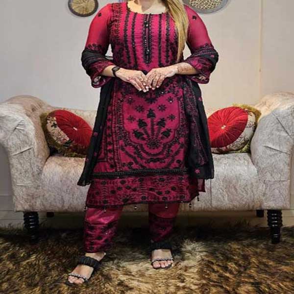 চিফন থ্রি পিস