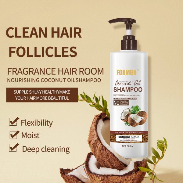 Coconut Shampoo 500ml Refreshing Smoothing Shampoo Improve Roughness Protect Hair Oil Control Water Replenishment Deep Cleansing